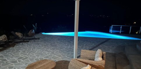 Night time pool
